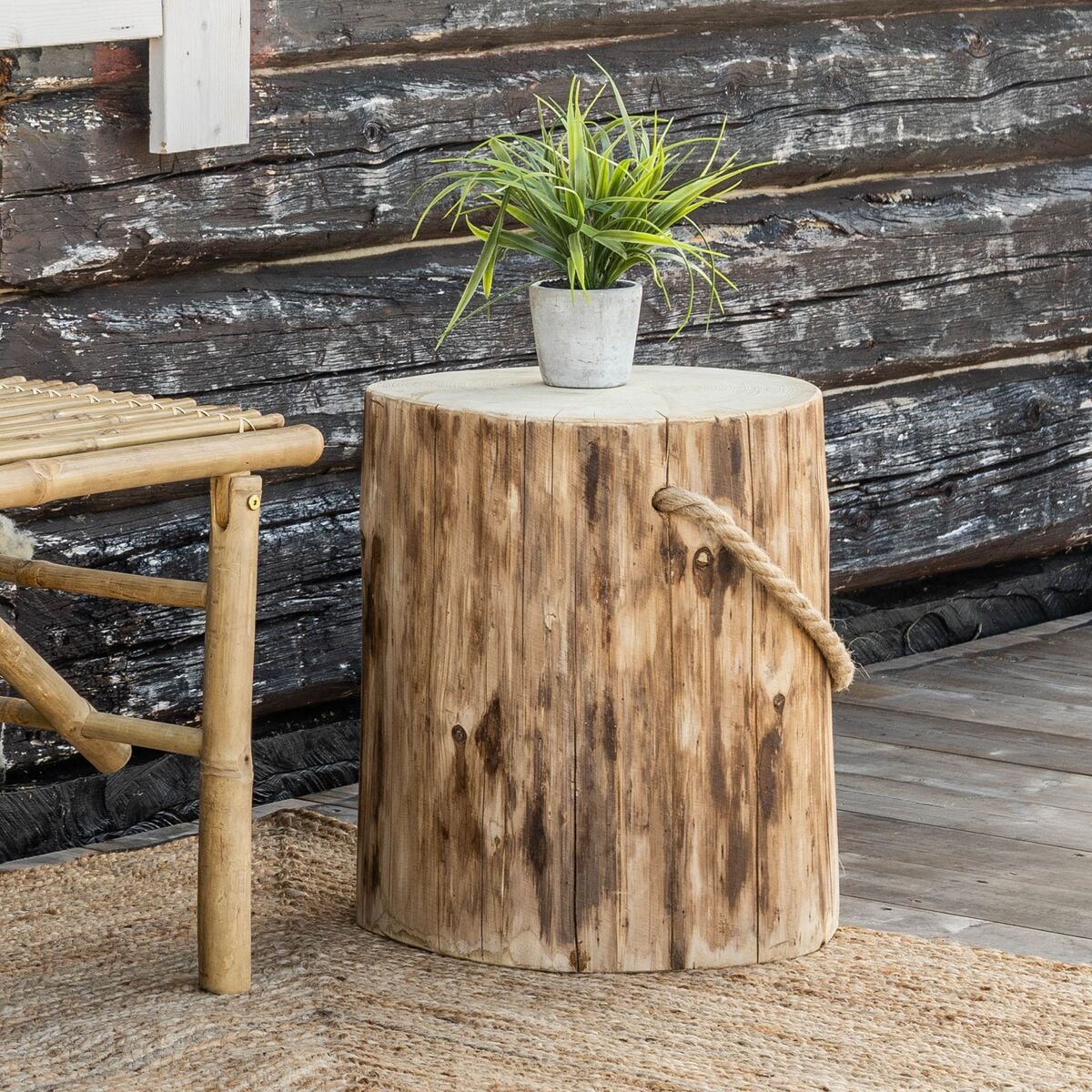 Ecofurn Pölkky jakkara 45 cm, Ø35-45 cm